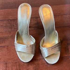 Nine West Metallic Gold Heels